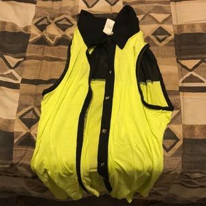 neon button up shirt